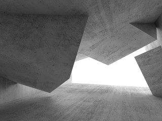 Abstract empty gray concrete room