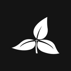 Fototapeta premium Leaf icon. Element ecology bio organic, logo, illustration, vector sign symbol for design