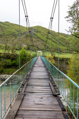 Suspended bridge near Kardzhali city in Bulgaria