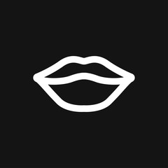 Lips icon, kiss icon, logo, illustration, vector sign symbol for design