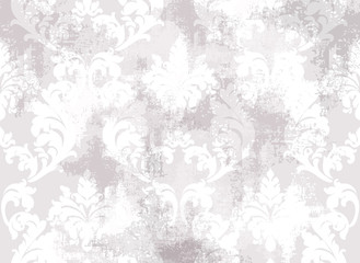 Baroque texture pattern Vector. Floral ornament decoration. Victorian engraved retro design. Vintage grunge fabric decors. Luxury fabrics