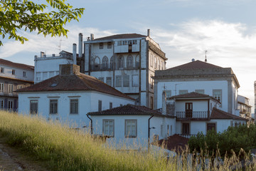 Fototapeta na wymiar Houses within the walls, fortress of Valença, Portugal