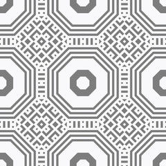 Obraz premium White and grey simple patern with geometric elements