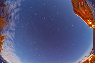 Night sky in Les Arcs Massif du Mont Blanc