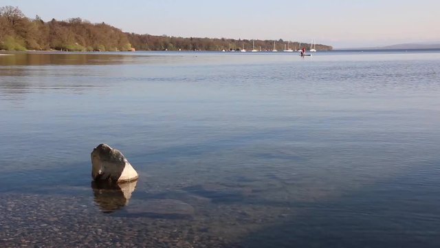 Ufer in Stegen am Ammersee in Bayern Deutschland