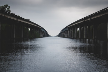 Pont routier sur le fleuve Apalachicola, Floride, USA