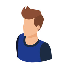 young and casual man character