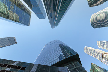 Fototapeta na wymiar Modern skyscrapers in the financial district