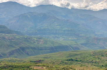 Andean landscape near Barichara, Colombia