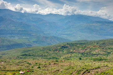 Fototapeta na wymiar Andean landscape near Barichara, Colombia