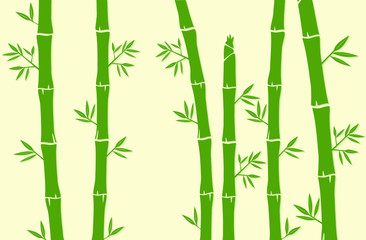 Bamboo tree and Bamboo grass silhouette background vector