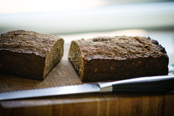 Delicious home made dark bread.