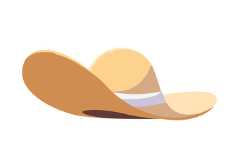 summer straw hat accessory icon