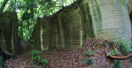 Japanese Mysterious Fantastic Quarry ruins