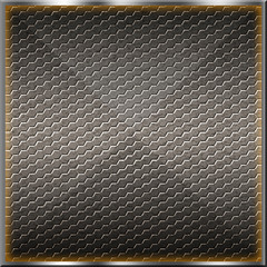 black and gray hexagon background with real texture.
