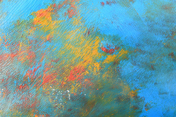Red blue mix soft contrasts, paint acrylic background.