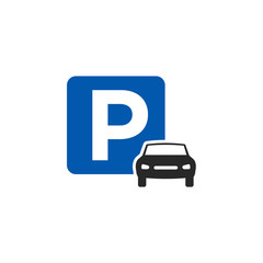 parking sign icon vector isolated illustration. flat icon parking symbol logo design inspiration