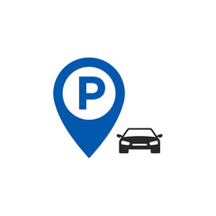 parking sign icon vector isolated illustration. flat icon parking symbol logo design inspiration