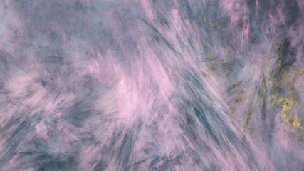 Abstract fantastic rose and grey clouds. Colorful fractal background. Digital art. 3d rendering.