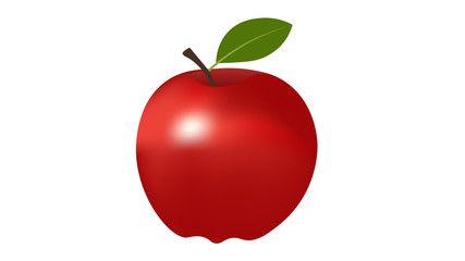 Red apple isolated on white background