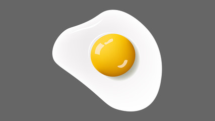 Fried egg isolated vector illustration