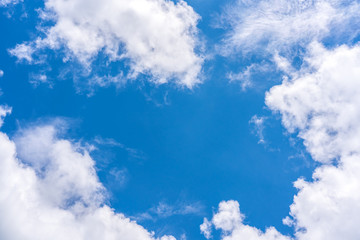 Blue sky with clouds. for background or texture