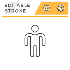 Person editable stroke line icon