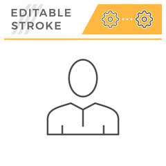 Person editable stroke line icon
