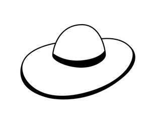 summer straw hat accessory icon