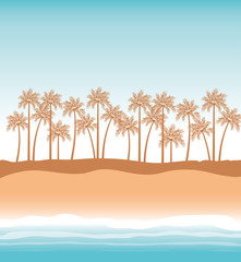 Fototapeta na wymiar Palm tree of summer season design