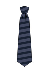 striped tie icon cartoon isolated