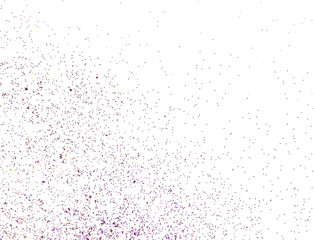 bright pink glitter isolated on white background. top view, copy space