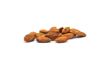 almonds isolated on white background