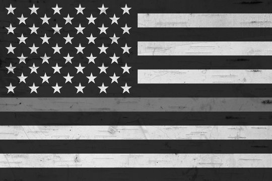 American thin gray line flag