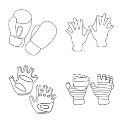 Isolated object of accessory and style icon. Set of accessory and distinctive stock symbol for web.