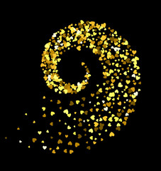 Abstract decoration vortex of hearts