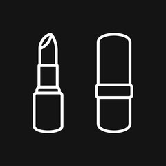 Lipstick icon, flat logo of lipstick, vector sign symbol for design