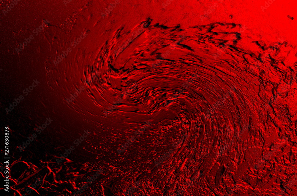 Poster abstract background of orange and black tones with wave and splashing effect.