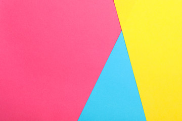 Colorful paper sheets as background, top view