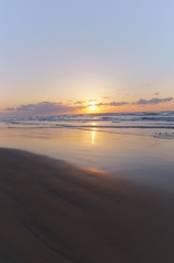 Japanese coast Sunset Sandy beach