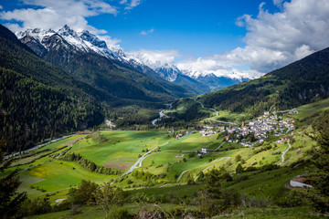 Ramosch Switzerland Mountains Landscape