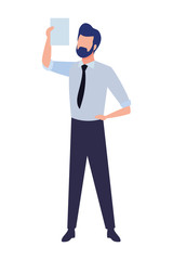 business man avatar cartoon character