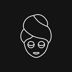 Facial mask icon logo, illustration, vector sign symbol for design