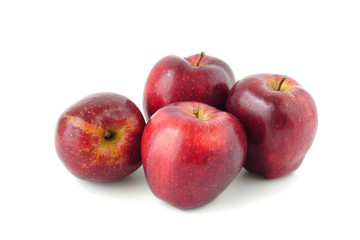 Fresh red apple fruite isolated on white background