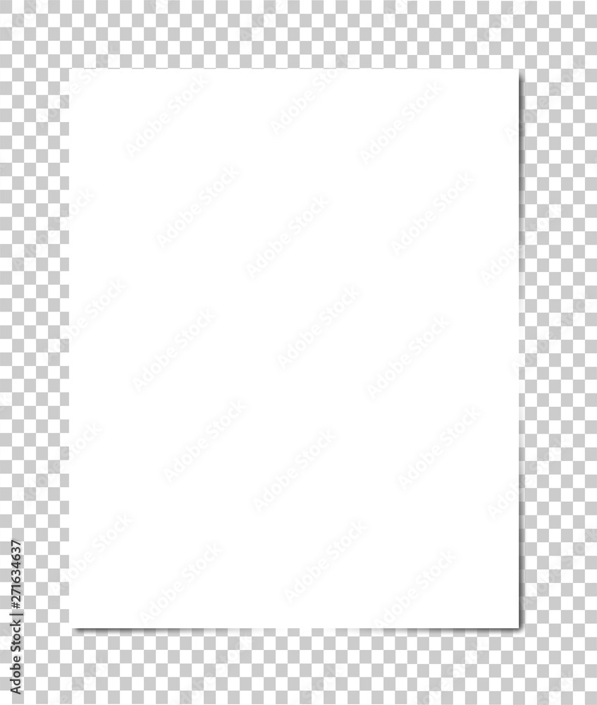 Wall mural paper with shadows in realistic style on an isolated background.