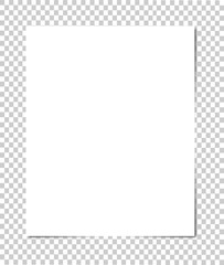 Paper with shadows in realistic style on an isolated background.