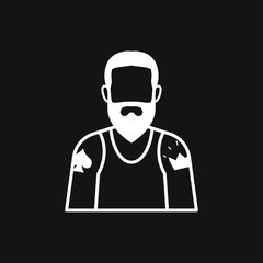 Body tattoo icon logo, illustration, vector sign symbol for design