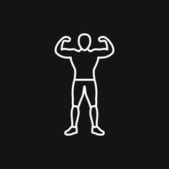 Muscle icon logo, illustration, vector sign symbol for design