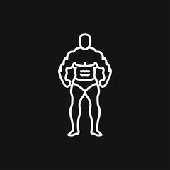 Muscle icon logo, illustration, vector sign symbol for design