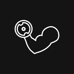 Muscle icon logo, illustration, vector sign symbol for design